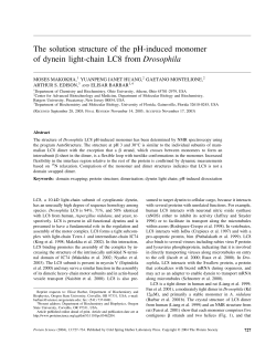 The solution structure of the pH-induced monomer of dynein light