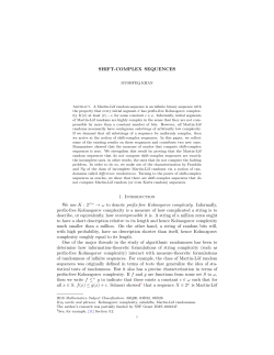 Shift-complex sequences - University of Hawaii Mathematics