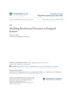 Modeling Biochemical Processes as Designed Systems