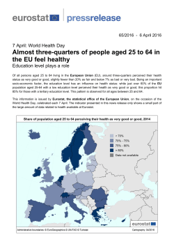 Almost three-quarters of people aged 25 to 64 in the EU