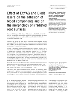 Effect of Er:YAG and Diode lasers on the adhesion of blood