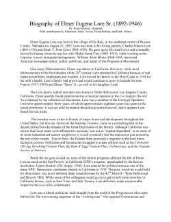 Biography of Elmer Eugene Lore Sr. (1892-1946)