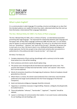 The Hon. Michael Kirby`s Ten Rules