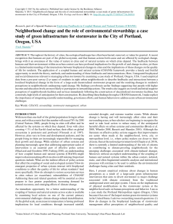 Neighborhood change and the role of environmental stewardship: a