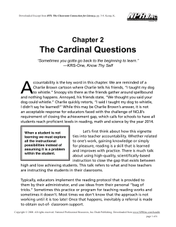 The Cardinal Questions - National Professional Resources, Inc.