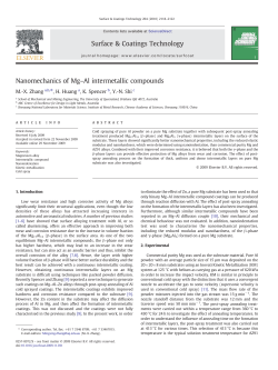 Nanomechanics of Mg&ndash;Al intermetallic compounds