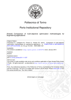 Comparison of multi-objective optimization methodologies for