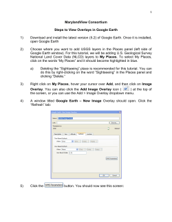 MarylandView Consortium Steps to View Overlays in Google Earth 1