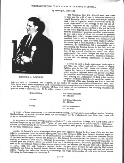 the manufacture of confederate ordnance in georgia