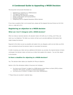 A Condensed Guide to Appealing a WSIB Decision
