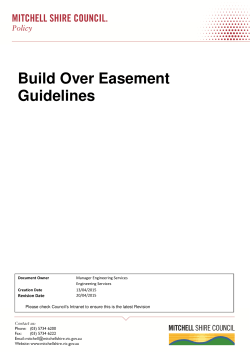 Build Over Easement Guidelines