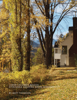 LOWER COLumbIA REGIOn ATTAInAbLE HOusInG nEEDs