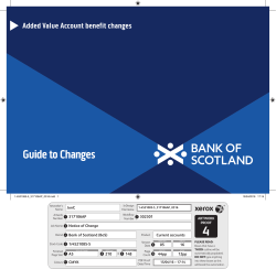 Guide to Changes - Bank of Scotland