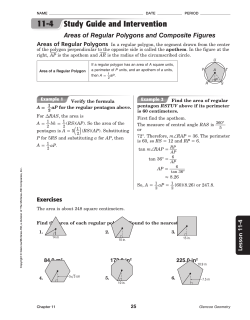 Areas of Regular Polygons and Composite Figures