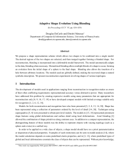 Adaptive Shape Evolution Using Blending 1 Introduction