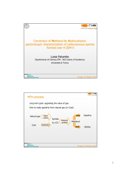 Conversion of Methanol to Hydrocarbons: spectroscopic