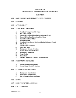 soil erosion and sedimentation control sub