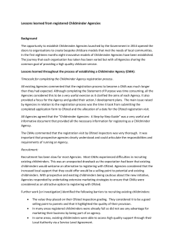 Lessons Learned - Foundation Years