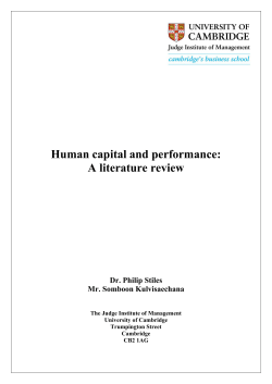 Human capital and performance: A literature