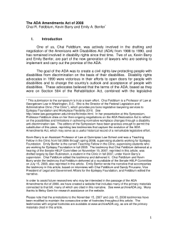 1 The ADA Amendments Act of 2008 Chai R