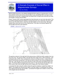 A Dramatic Example of Diurnal Effect in Magnetometer
