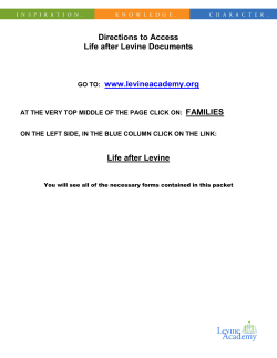 TAB 2 - Resume - Levine Academy