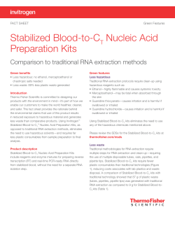 Stabilized Blood-to-C Nucleic Acid Preparation Kits