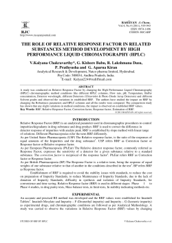 the role of relative response factor in related substances method