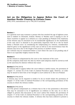 Act on the Obligation to Appear Before the Court of Another