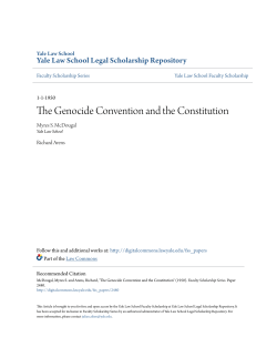 The Genocide Convention and the Constitution