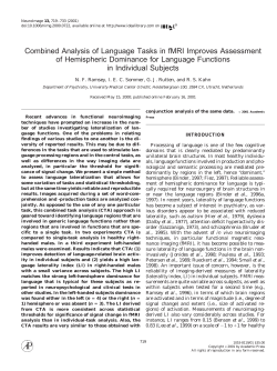 Combined Analysis of Language Tasks in fMRI Improves