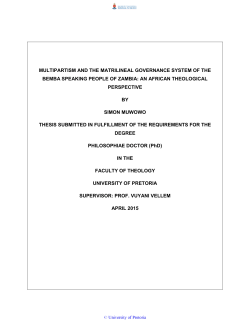 multipartism and the matrilineal governance