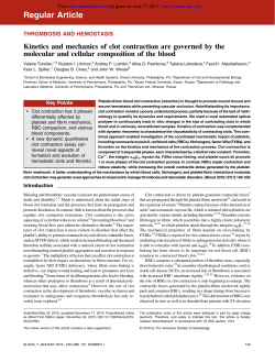 Kinetics and mechanics of clot contraction are governed by the