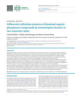 Differential utilization patterns of dissolved organic phosphorus