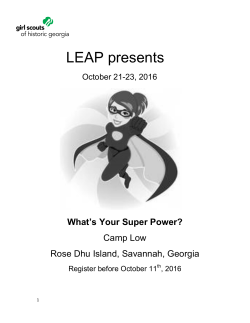 LEAP 2016 Packet - Girl Scouts of Historic Georgia
