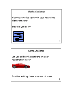Maths Challenge Can you sort the cutlery in your house into different