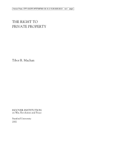The Right to Private Property