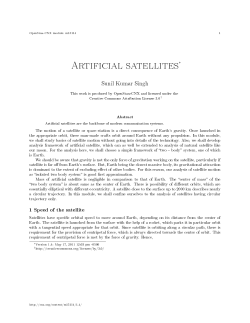 Artificial satellites