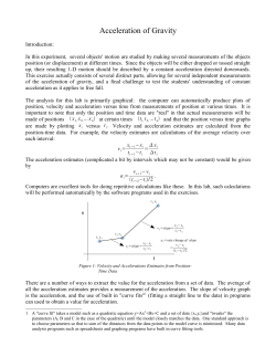 Acceleration of Gravity