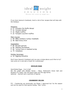 p. 27 Pumpkin Pie Muffin Bread P. 32 Pumpkin Bread P. 32 Maple