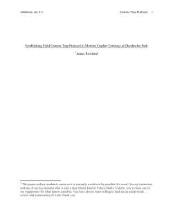 Establishing Field Camera Trap Protocol to Monitor Gopher