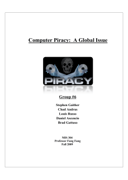 Computer Piracy: A Global Issue