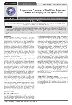 Characteristic Properties of Steel Fibre Reinforced Concrete with