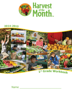 HOTM 1st Grade - JUSD Nutrition Services!