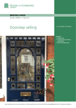 Doorstep selling