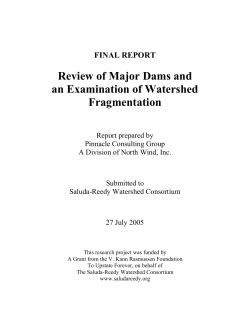 Review of Major Dams and an Examination of Watershed
