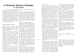 A Personal History of Grendel
