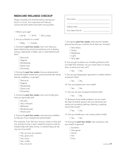 Medicare Wellness Checkup - Alder Brook Family Health