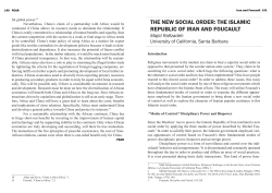 the new social order: the islamic republic of iran and foucault