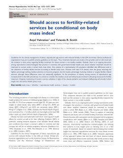 Should access to fertility-related services be conditional on body